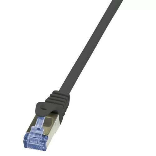 ЛогиЛинк 10G S/FTP PIMF PrimeLine пач кабел CAT6A 2m черен (CQ3053S), черен мрежов кабел, ethernet кабел, 10 гигабитов ethernet кабел, 2 метров кабел