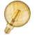 Close-up of Osram Vintage 1906 LED bulb, decorative golden glass