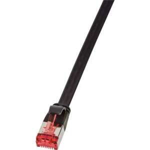 LogiLink RJ45 network cable, CAT 6 U/FTP, 1 meter, black, gold-plated connector - FTP Cable