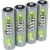 Közelkép az Ansmann maxE AA 1300mAh NiMH Újratölthető Elemekről, 4 darabos