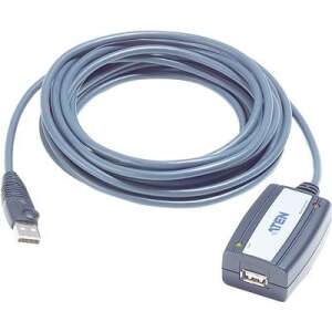 USB 2.0 hosszabbító kábel 5 m, fekete, ATEN UE250-AT 65575201 