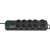 Brennenstuhl 10-outlet power strip with 2 switches, black
