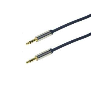 Audio kábel LogiLink 3,5 mm stereo, 0,3 m, modrý - Káble a príslušenstvo