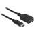 Delock 65634 Kabel adaptera USB Typ-C do USB Typ A, czarny, 15cm