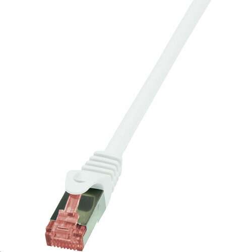 LogiLink S/FTP patch kábel CAT6 0.5m biely (CQ2021S), 250MHz, Gigabit Ethernet, Fast Ethernet, PoE, PiMF, medený drôt AWG 27/7, LSZH, IEC60332-1-2, ISO / IEC 11801, EN50173, TIA / EIA-568
