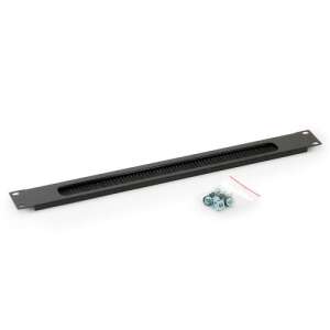 Triton 1U Straight-way panel with brush for cable management in server racks - Patch Panel
