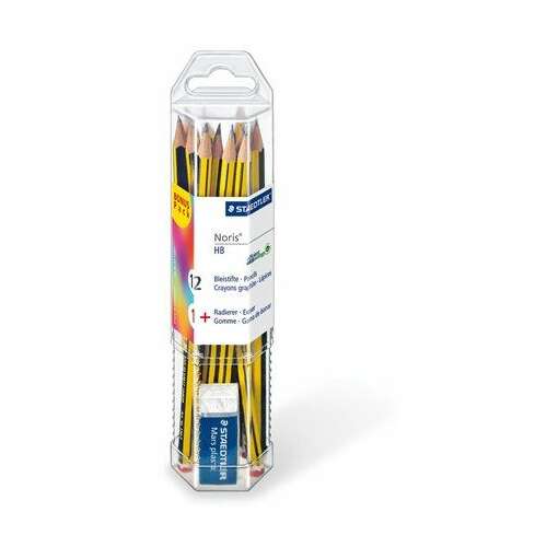 STAEDTLER Noris HB graphite pencils, 12 pack with bonus eraser