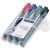 STAEDTLER Lumocolor 352 permanent marker set, 4 assorted colors, angled view
