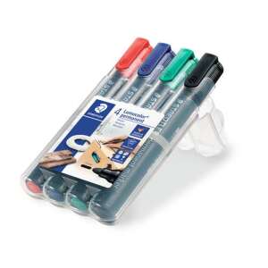 STAEDTLER Lumocolor 352 sada permanentných fixiek, 4 rôzne farby, pohľad z uhla - Popisovače