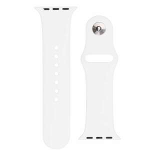 Бяла силиконова каишка за Apple Watch, съвместима с Apple Watch Series 8, 7, 6, 5, 4, 3, 2, SE, 45mm, 44mm, 42mm - Смарт устройство