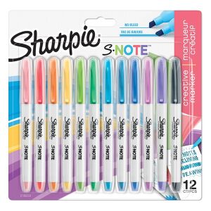 Sharpie S-Note 12 darabos válogatott színű marker készlet jegyzetekhez, betűkészítéshez és rajzoláshoz - Sharpie