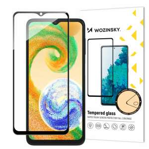 Wozinsky Full Glue edzett üveg képernyővédő Samsung Galaxy A04s telefonhoz, fekete kerettel - Wozinsky
