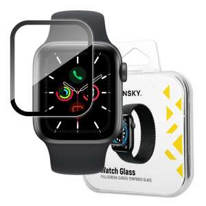 Wozinsky Watch Glass hibrid üveg Apple Watch 6 44mm, Watch 5 44mm, Watch 4 44mm, Watch SE 44mm - Fekete - Wozinsky