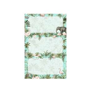 Herlitz Tropical iskolai címkék 9 db-os csomagban, trópusi mintával, elefántokkal, flamingókkal és pálmafák - Füzetcímke