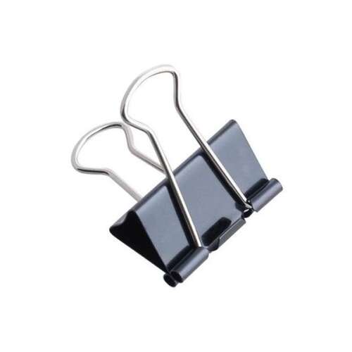 Fekete iratcsipesz, 51mm, 12 db-os