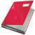 Leitz Design 18-part red signature book, closed, front view