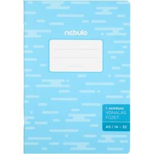 Nebulo basic+ A5 14-32 vonalas füzet első osztályosoknak, kék borító - Nebulo