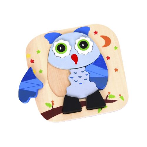 Fa bagoly puzzle, drewniane puzzle sowa dla maluchów