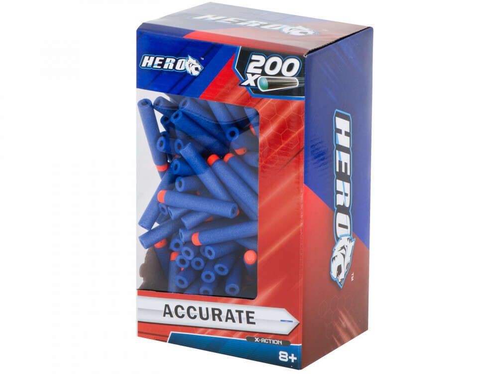 Ikonka Nerf Arrows 200, Nerf kompatiblis habszivacs lőszer 200db-...