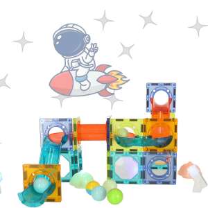 Light Magnetic Blocks 49 - Illuminated Skill Building Logic Ball Track, Multicolour 65620130 - Kik