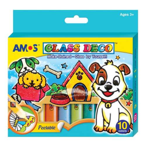 Amos Üvegfesték készlet 10db 31778119