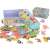 Puzzle Games Vehicles 30 - wooden puzzle pieces for 6 different vehicles in a metal tin box