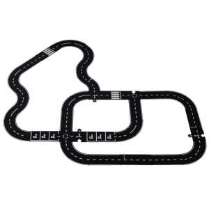 Roadway Puzzle 40 - black and white road puzzle for kids, 40 pieces - Motorway & Parking Garage