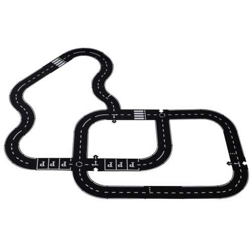 Roadway Puzzle 40 - black and white road puzzle for kids, 40 pieces