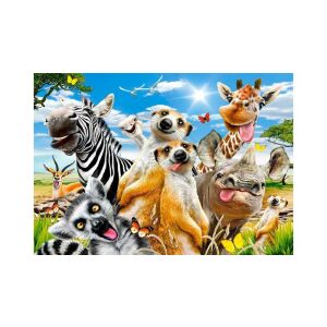 Kész Castorland African Selfie 260 darabos puzzle rajzfilm állatokkal - Castorland Puzzle