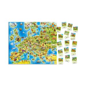Castorland Europa Karte Puzzle 100 Teile, lehrreiches Geografiespiel für Kinder - Puzzle