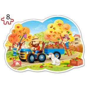 Castorland Autumn Puzzle, 8 piece puzzle with farmer and tractor - Puzzle