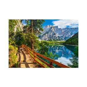 Braies-tó Olaszország tájkép, kirakott Castorland 1000 darabos puzzle - Castorland Puzzle