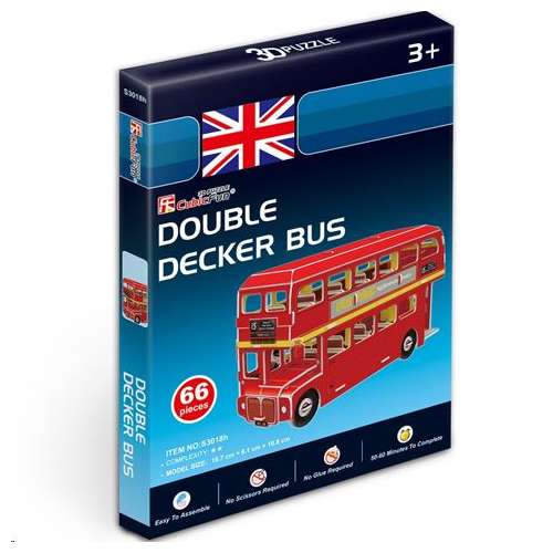 CubicFun 3D-Mini-Puzzle - Londoner Doppeldecker-Bus 66-teilig 31778132