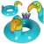 Collage of the blue toucan inflatable swimming ring for kids, 70cm