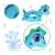 Blue dinosaur inflatable swim ring for kids, 50cm