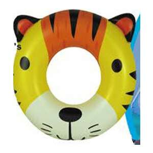 Tiger-shaped inflatable swim ring for kids, 80cm diameter - Kids' Swim Ring
