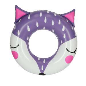 Purple and white fox inflatable swim ring for kids, 80cm - Kids' Swim Ring