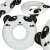 KX4919_2 - panda floating rubber, 80cm, White/Black 80773083