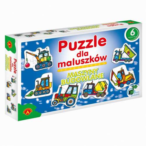 Alexander Construction Machinery - puzzle pentru copii mici, Multicolor