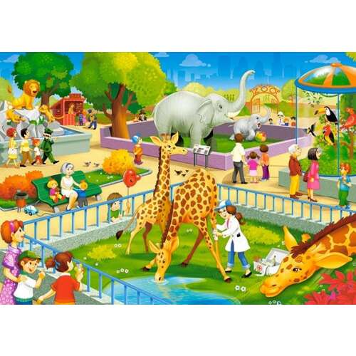 Castorland Safari zvieratká - 60ks puzzle, viacfarebné