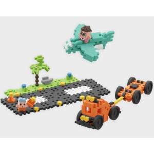 Mini Waffle City 148 Air Show building set with airplane, truck, and figures - Plastic Building Toy