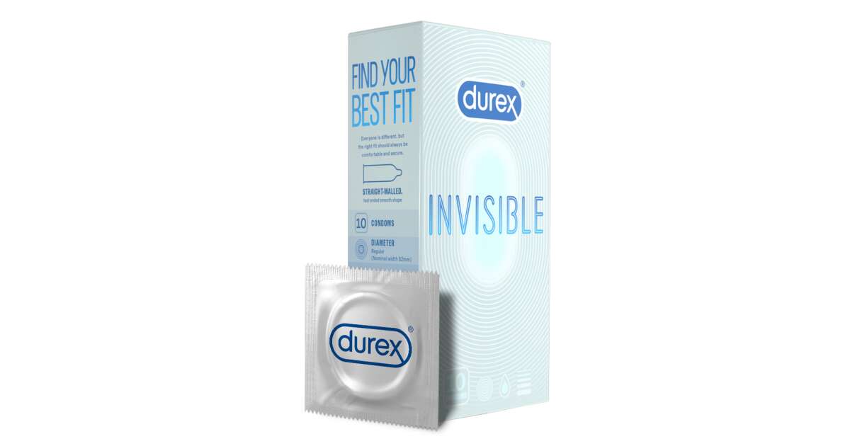 Durex Invisible extre vékony extra érzékeny Óvszer 10db 33463414
