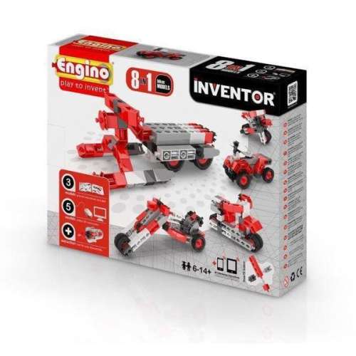 Joc de construcție - Motoare Engino Inventor 8in1 #rosu-gri 31778405
