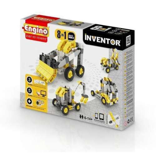  Engino Inventor 8in1 Konstruktionsspiel - Industriefahrzeuge #gelb-grau 31778431
