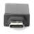 Adapter Assmann USB A do USB C, czarny, zbliżenie na złącze USB C