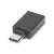 Adapter Assmann USB A do USB C, czarny, widok pod kątem