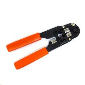 RJ45 Crimpzange, schwarz und orange, für Netzwerkkabel - Zangen