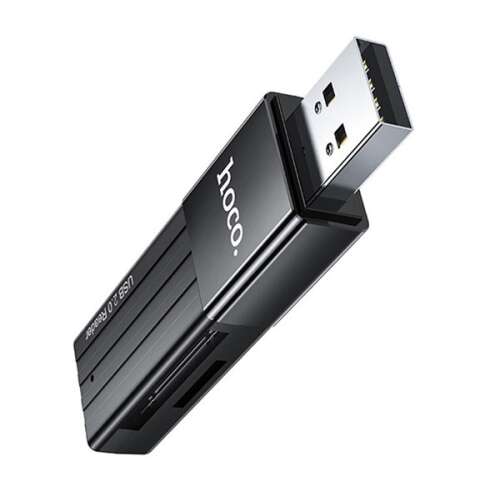 HOCO HB20 USB 2.0 SD- und TF-Kartenleser, schwarz