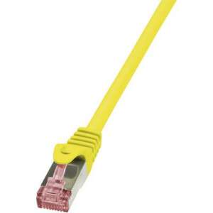 LogiLink RJ45 network cable, CAT 6 S/FTP, yellow, 0.25m - Cable