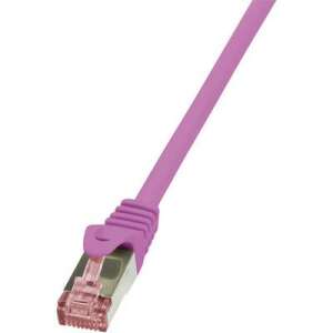 RJ45 Hálózati csatlakozókábel, CAT 6 S/FTP [1x RJ45 dugó - 1x RJ45 dugó] 1,5 m Pink LogiLink 65644269 